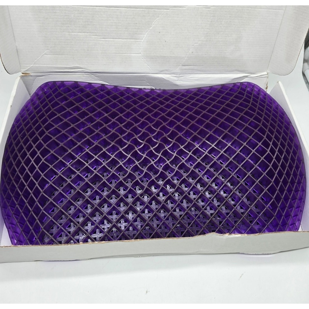 Purple Back Cushion Lumbar Support Pillow Office Chair Car Seat Travel No Box